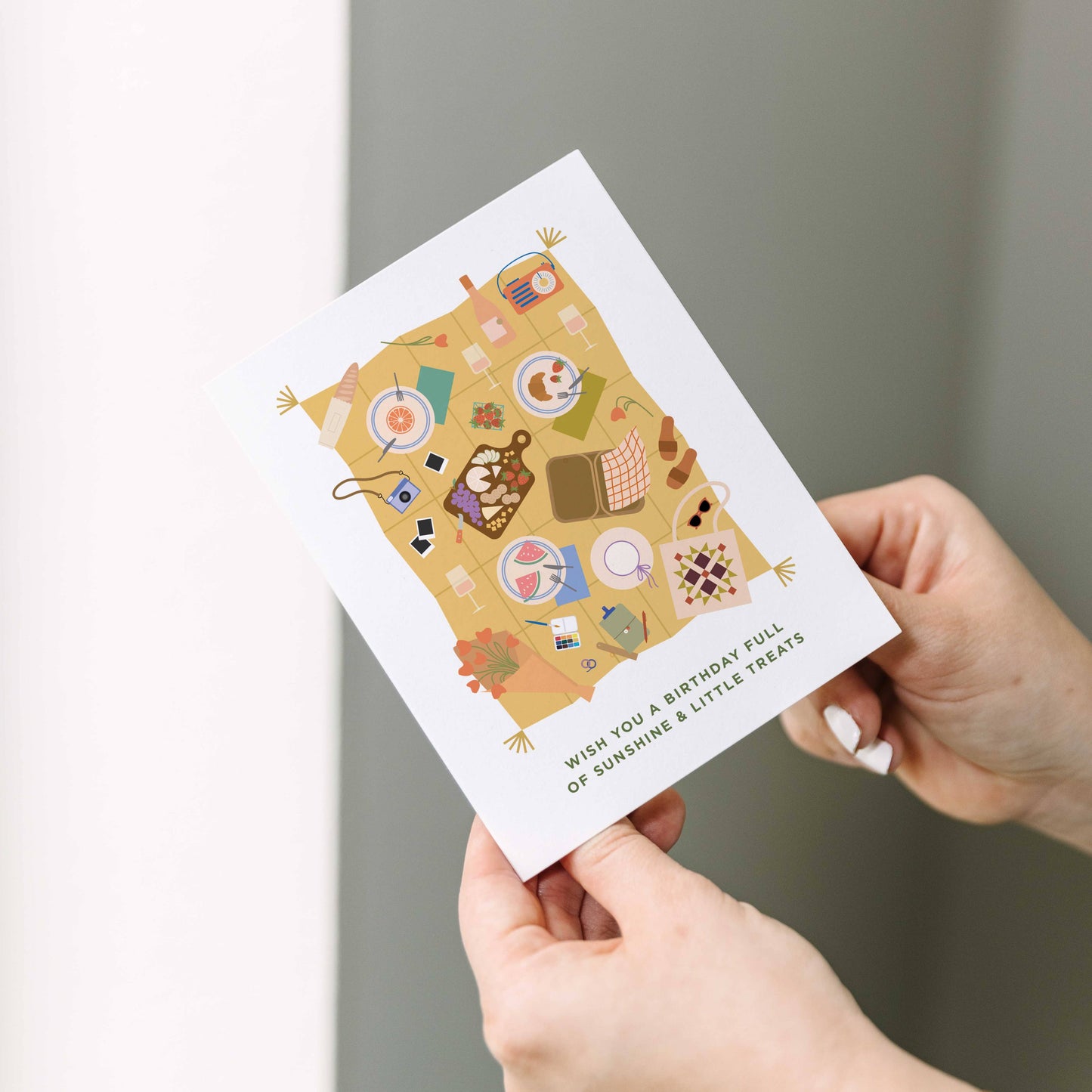 Birthday Card | Summer Picnic Food & Gathering Greeting Card