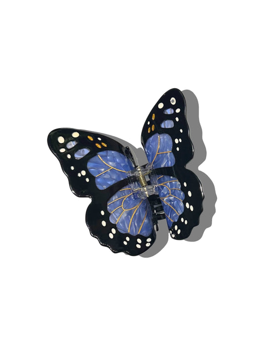 Hand-painted Eco-Friendly Monarch Butterfly Hair Claw Clip | Blue