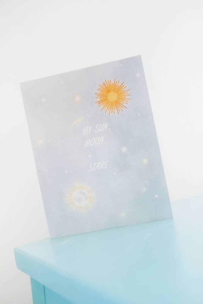 Sun, Moon, Stars Love & Friendship Card