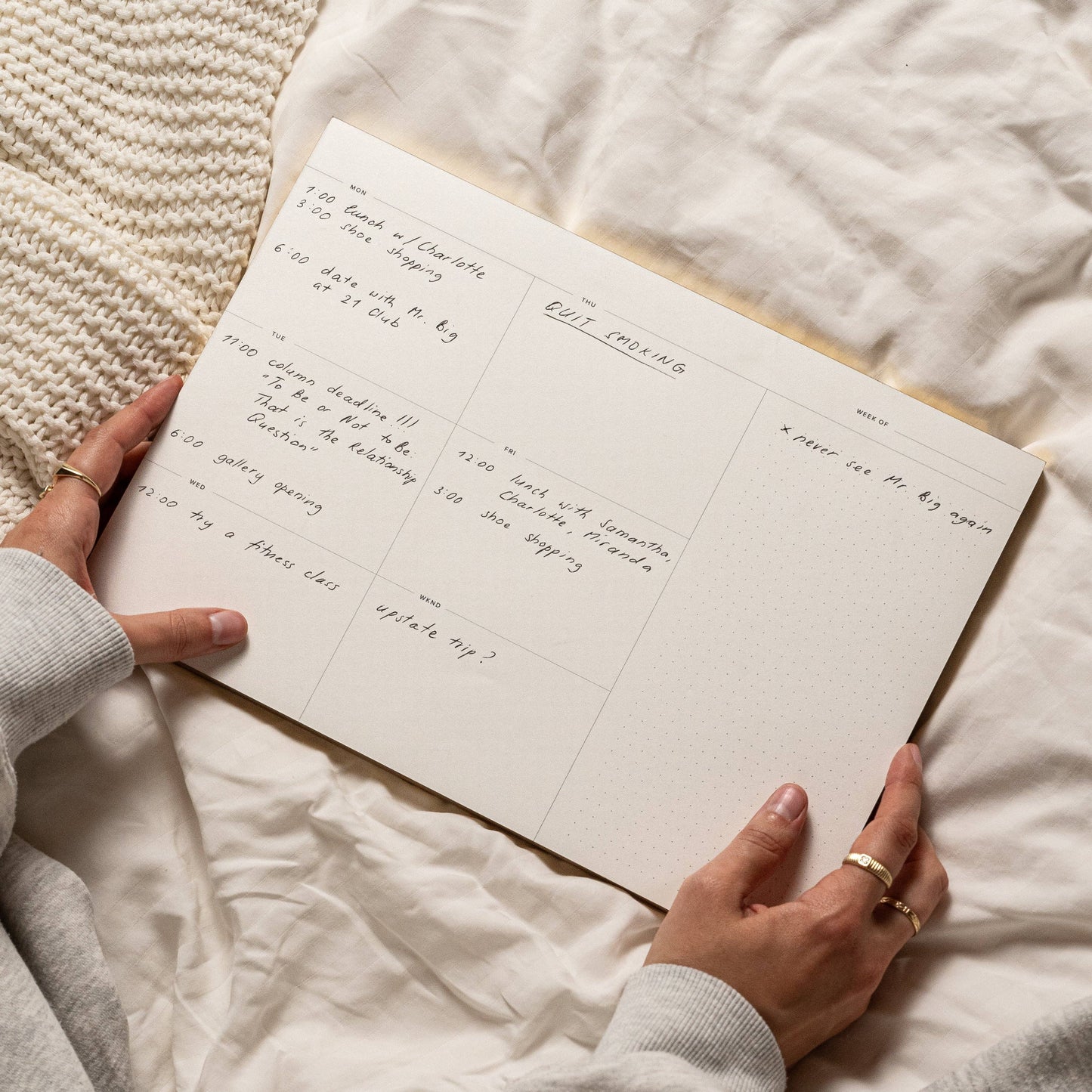 Weekly Planner Pad: Gold