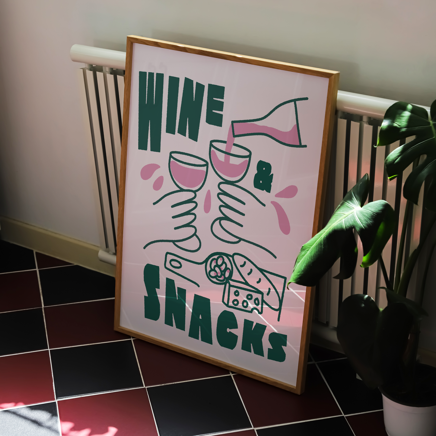 Wine & Snacks Print: 11"x14"