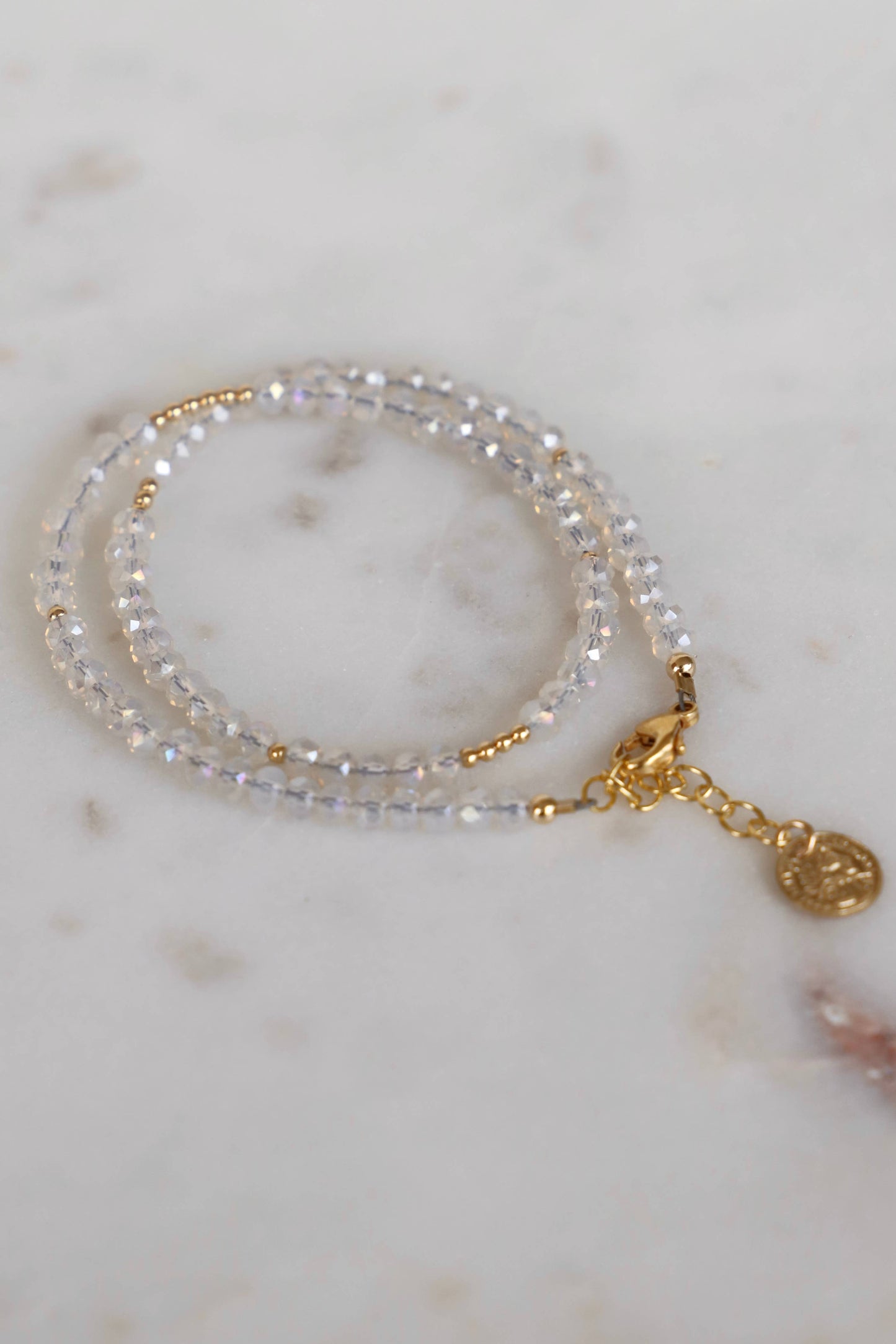 Dune Opal Double Wrap Bracelet Gold Filled