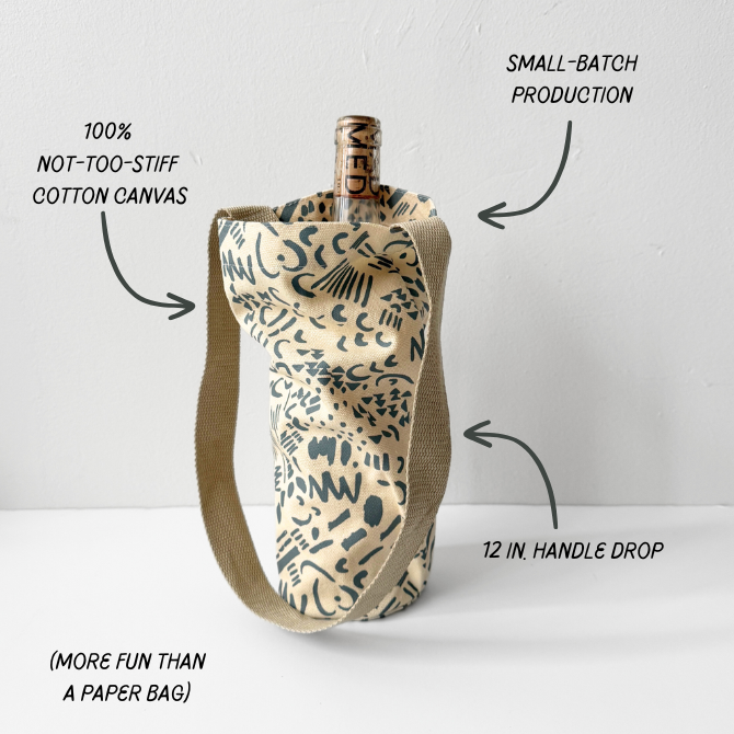 Wine Tote | Celeste Poppy Sunshine