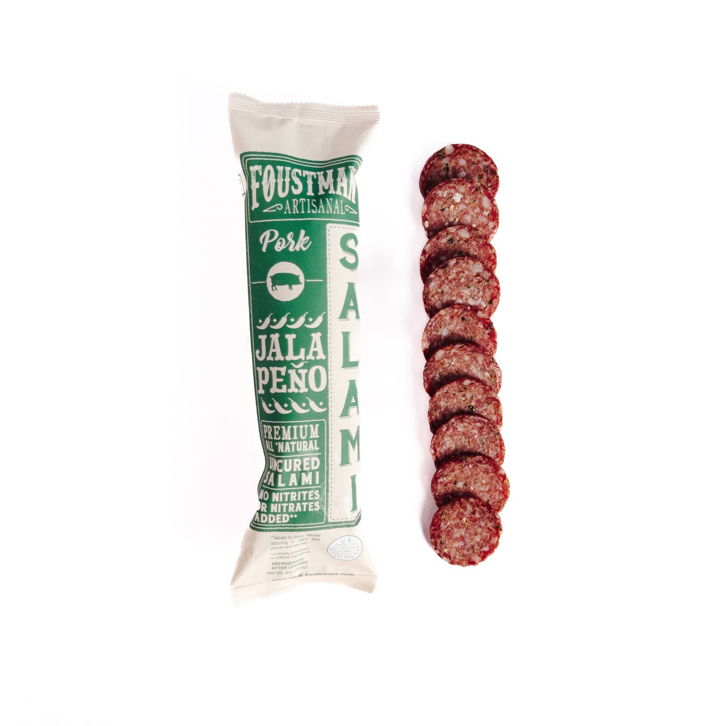 Foustman's Uncured Salami | Pork Jalapeno
