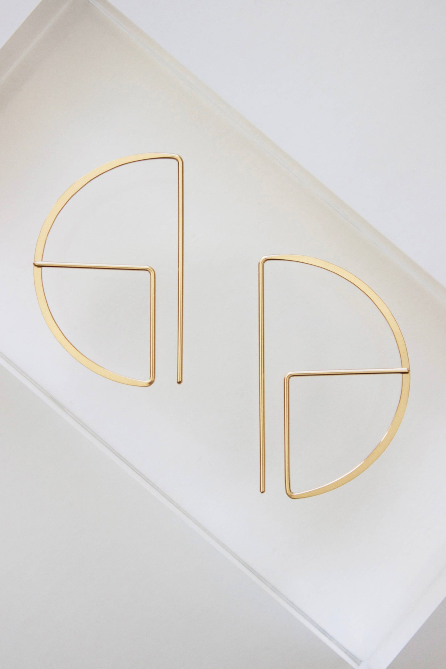 Large Round Profile Earrings, Lightweight Statement Earrings: 14K Gold Fill