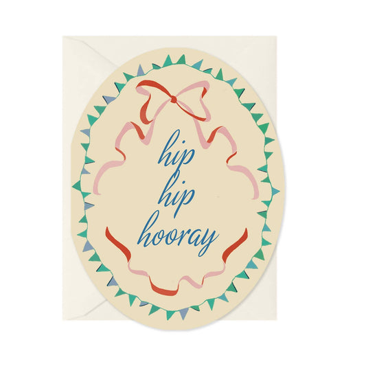 Hip Hip Hooray Oval Card
