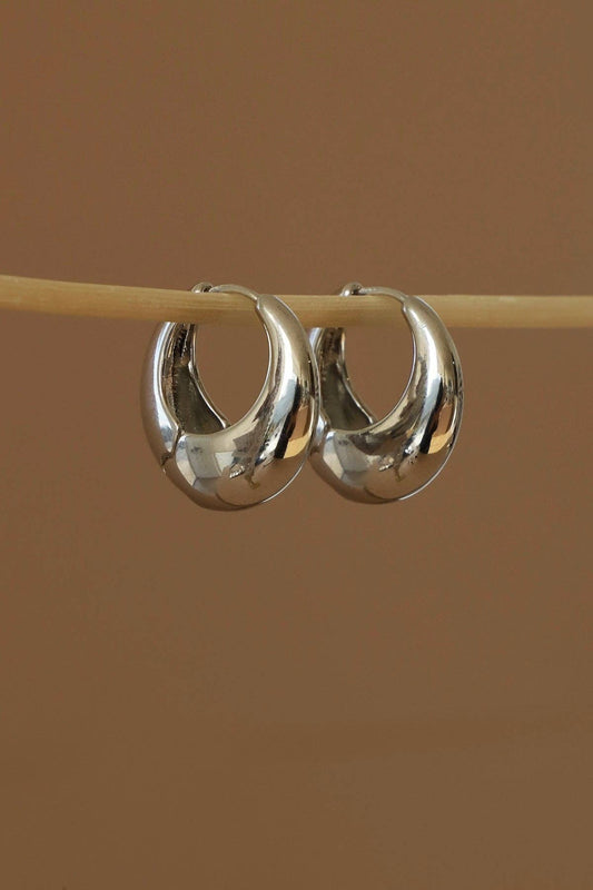 SILVER AMALFI CHUNKY HOOPS | SILVER