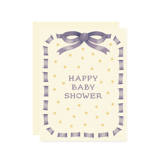 Ribbon Baby Shower Card