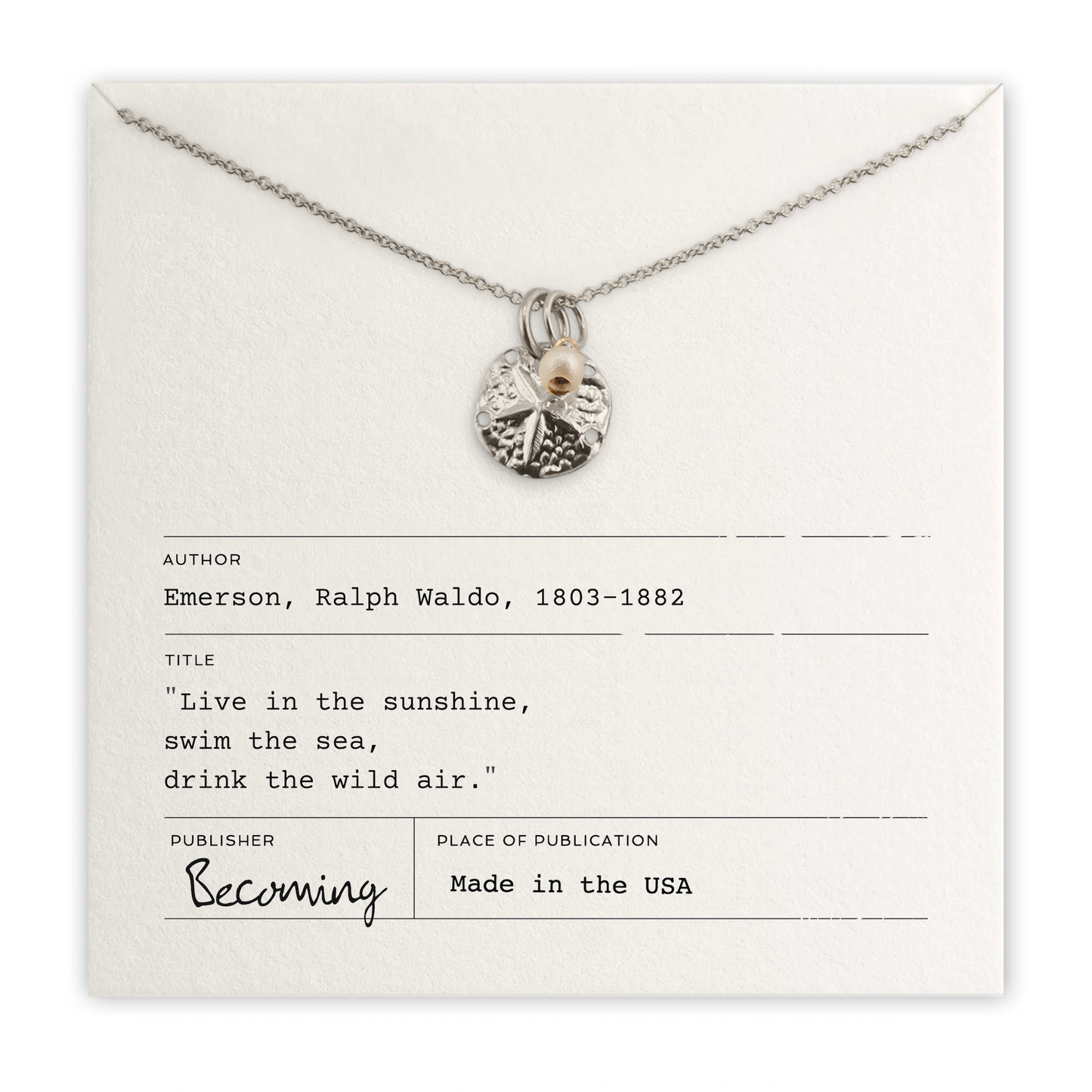Sand Dollar Sea Necklace: Gold Fill