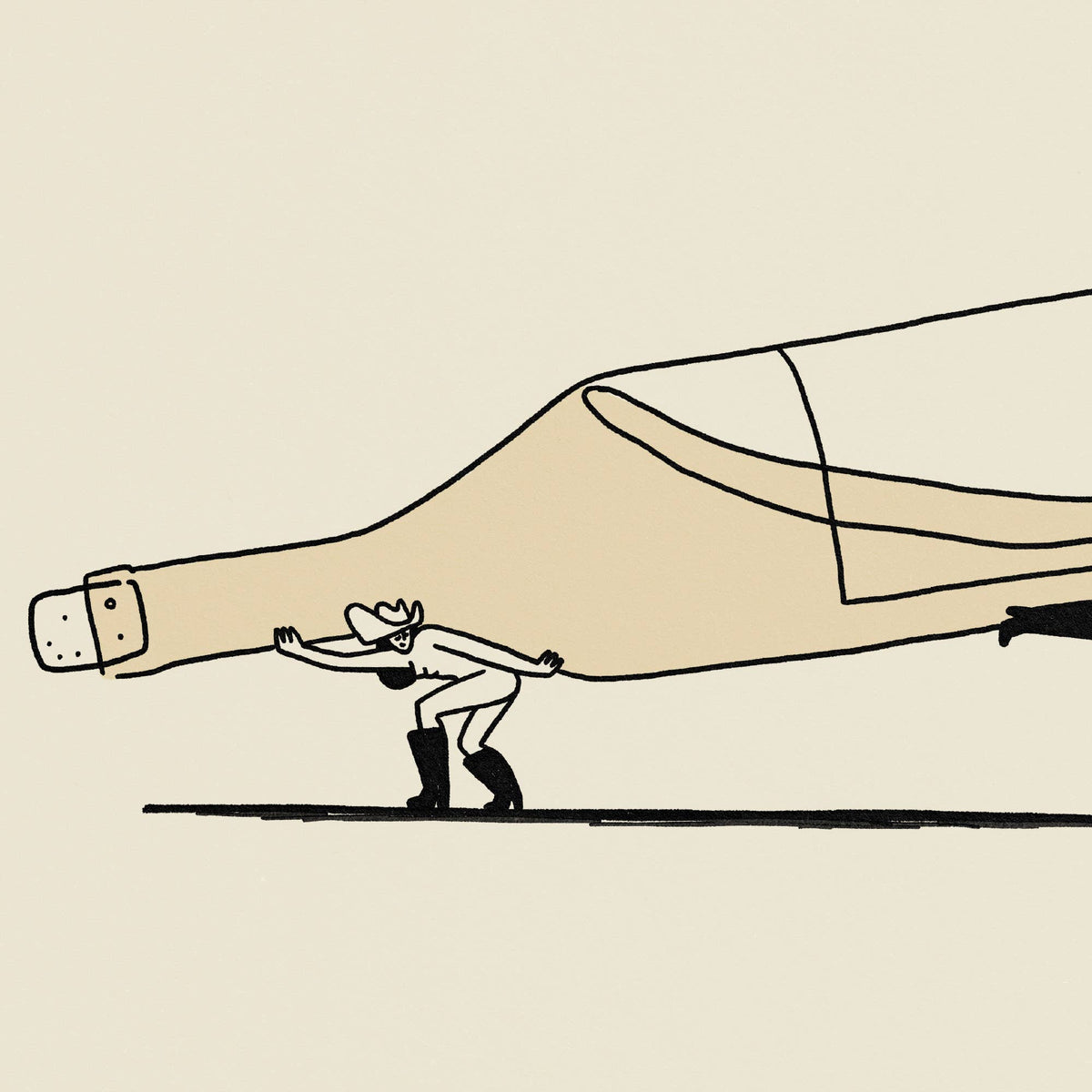 "Sauvignon Blanc Heist" Illustration Print Playful Wine Art: Large