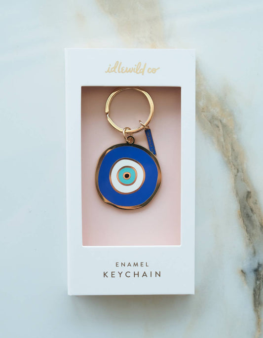 Evil Eye Enamel Keychain: Unboxed