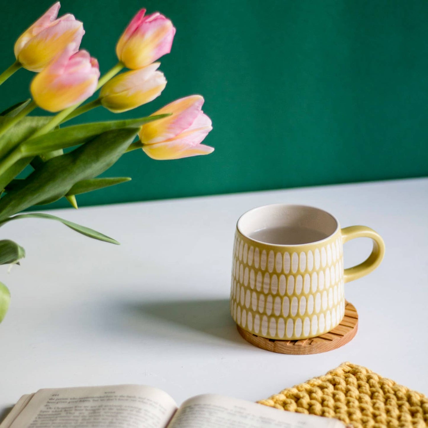 Danica Studio Ochre Imprint Stoneware Mugs 12 oz
