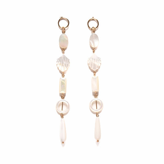 Mother of Pearl Charm Earrings | 14kt Gold Fill