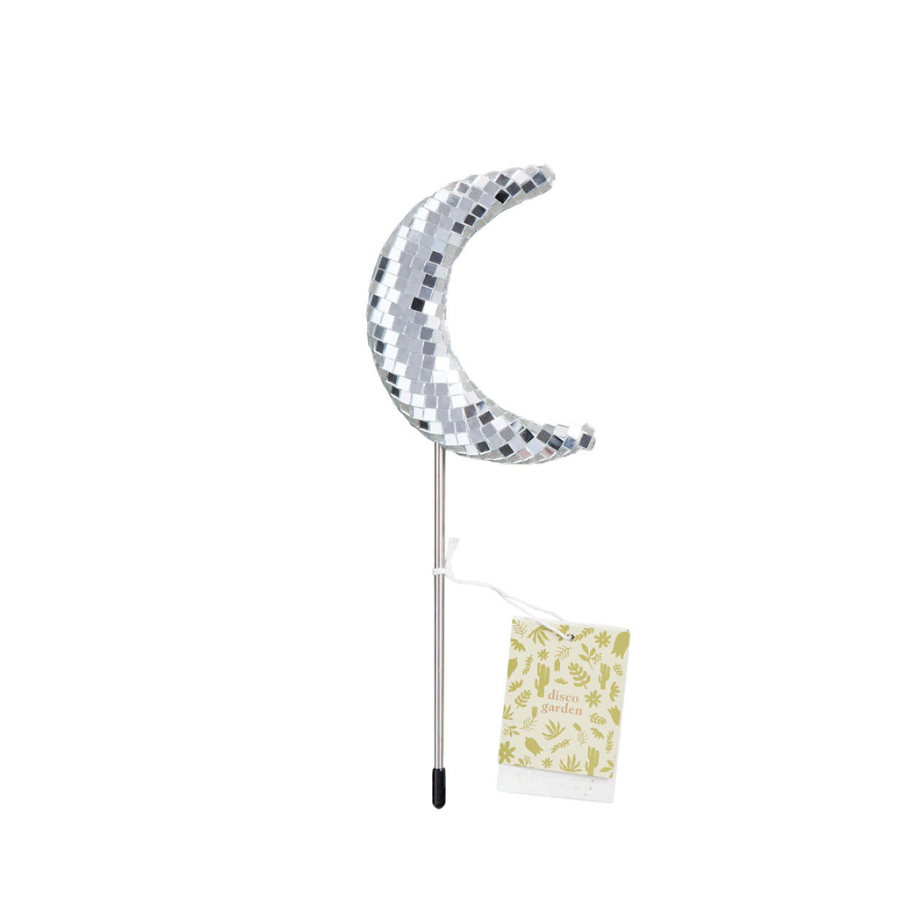 Mirror Disco Ball Decorative Plant Stakes | Disco Moon