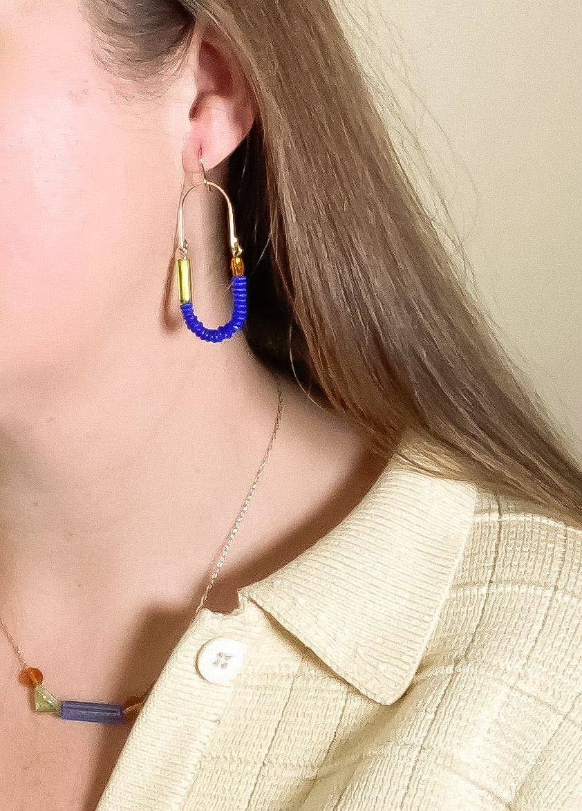 Balance Earrings- Cobalt, Sapphire, Mocha, and Malachite