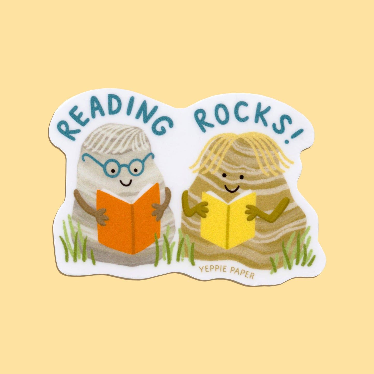 Reading Rocks Book Lover Sticker
