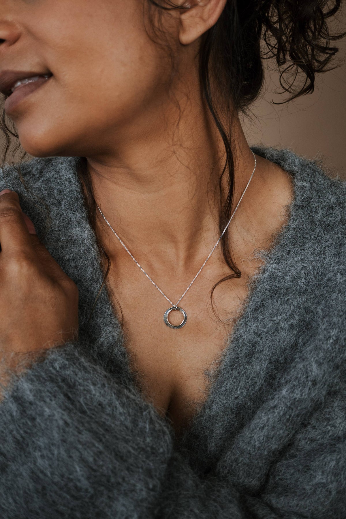 Through Thick & Thin Circles Necklace 