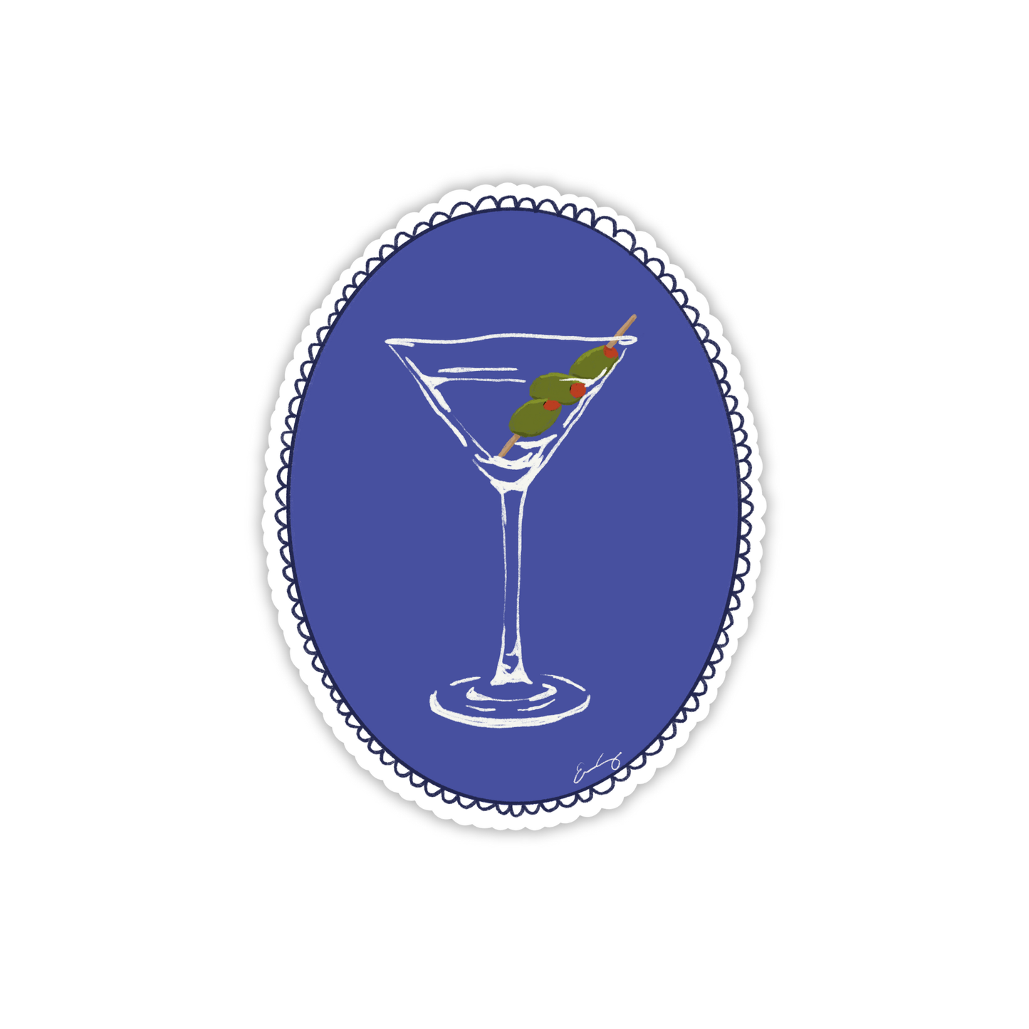 Martini Die-Cut Sticker