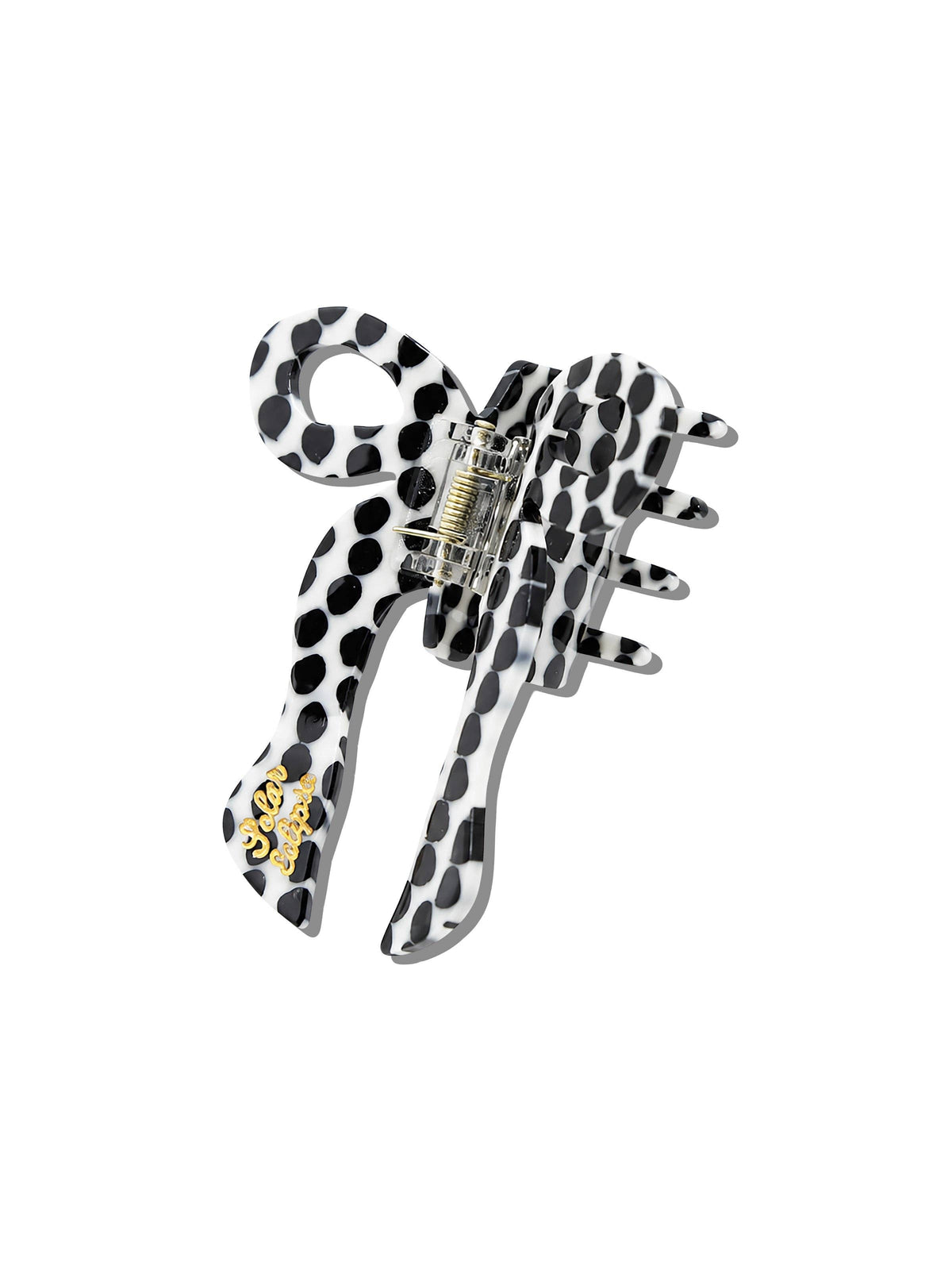 Hand-painted Coquette Bow Claw Hair Clip | Eco-Friendly: Leopard