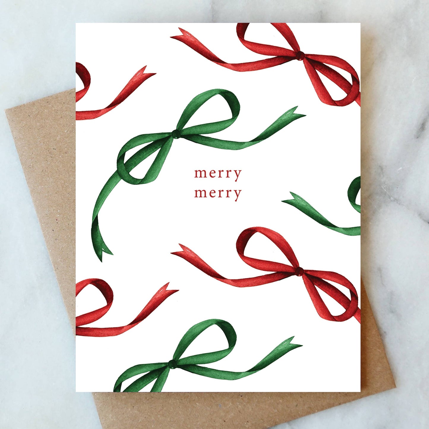 Bows Christmas Holiday Card