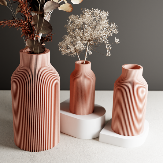 Bottle Vase Terracotta 5.5 w/ Insert