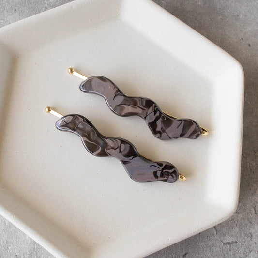 Eco Clouds Hair Bobby Pin Set | Charcoal Blend