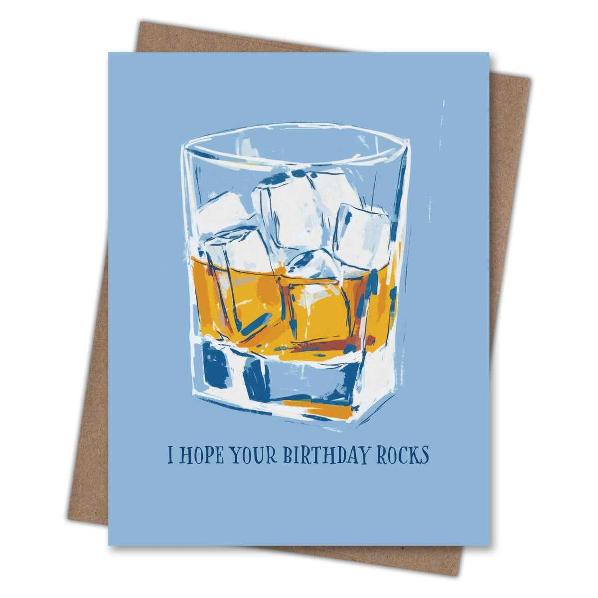 Rocks Glass Birthday Card