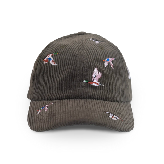 Ducks Corduroy Hat: Olive