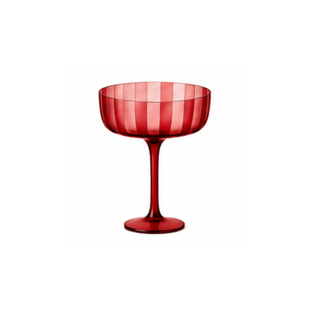 Stripe Coupe Glass: Butter Yellow