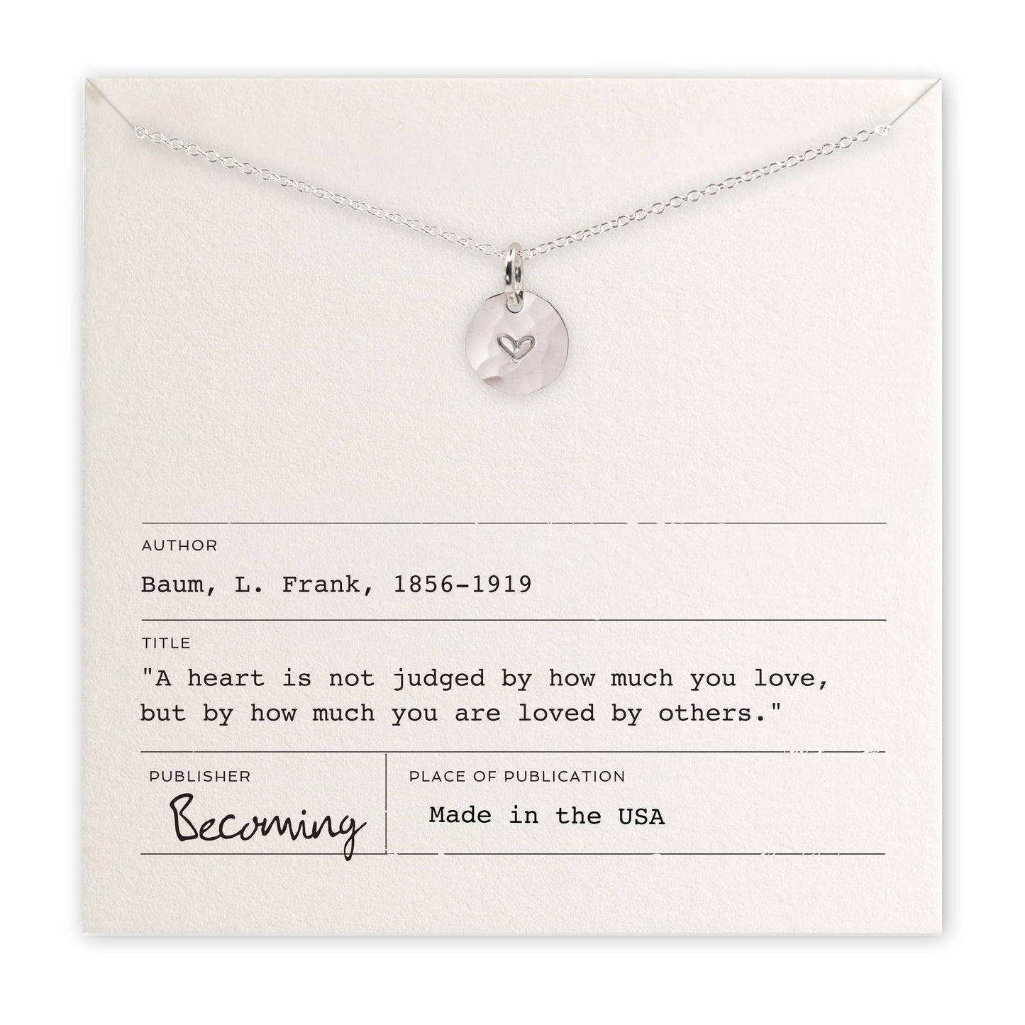 Heart Necklace: Sterling Silver