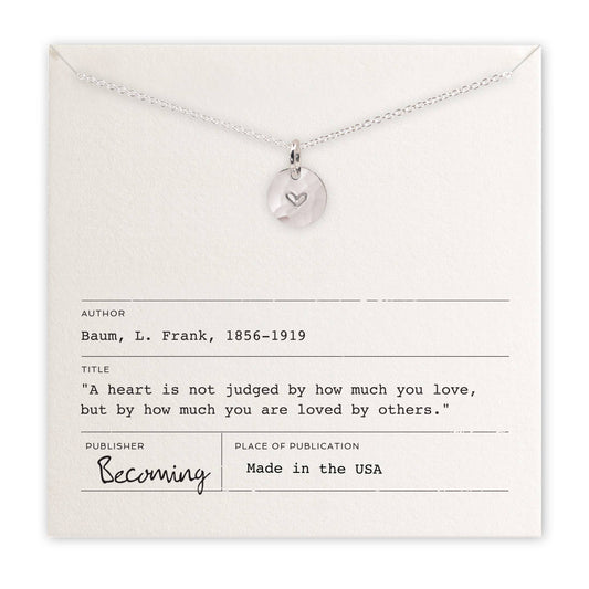 Heart Necklace: Sterling Silver