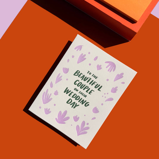 Beautiful Couple Wedding Day wedding card