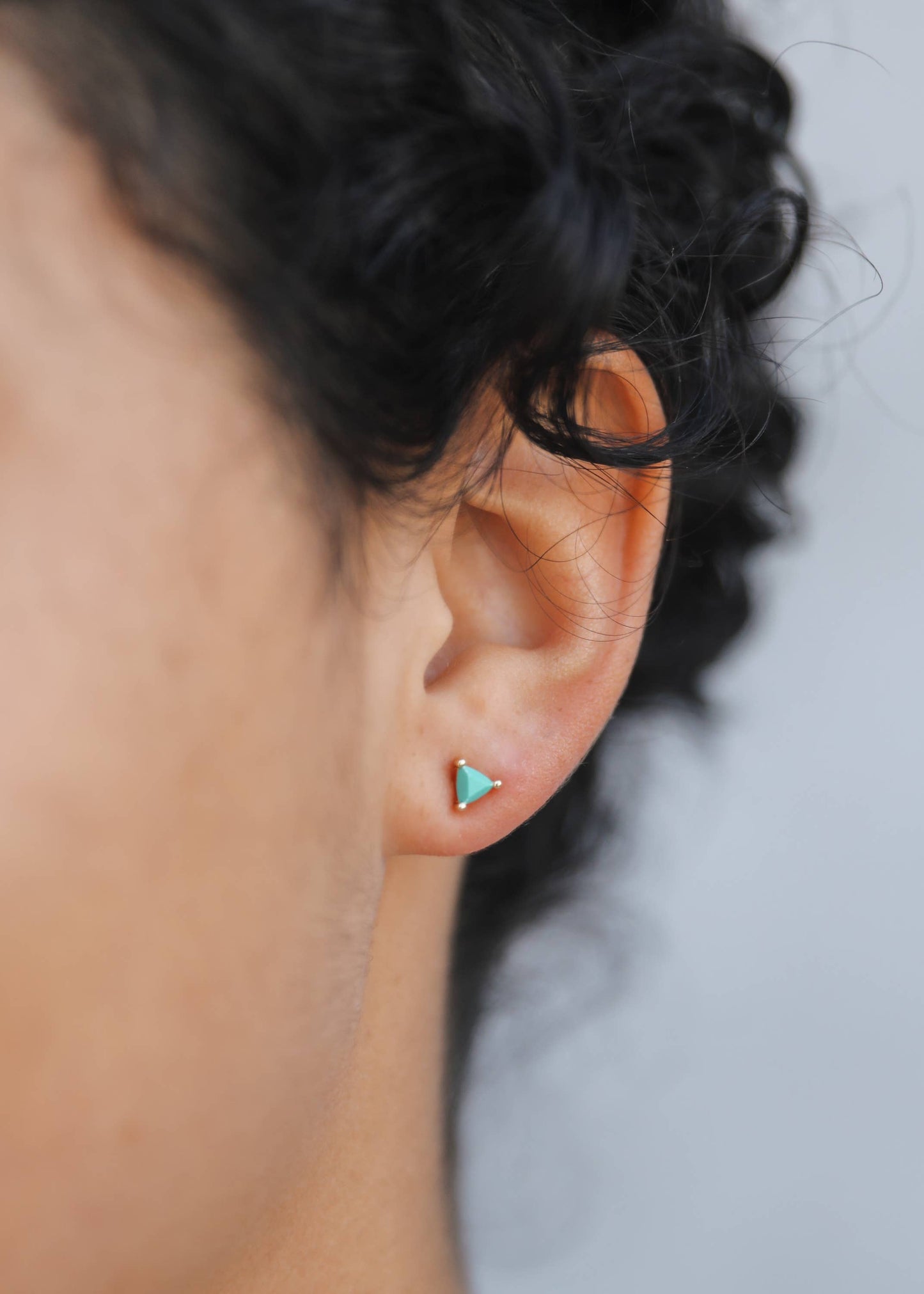 Mini Energy Gem Turquoise Earring
