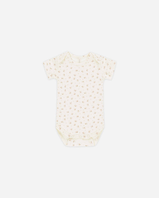 Short Sleeve One-Piece Fleur: 3-6M