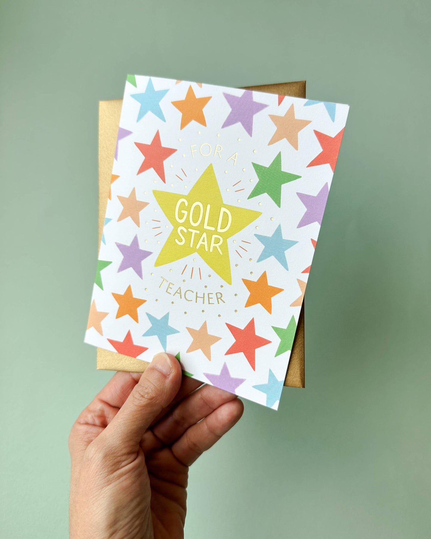 Gold Star Teacher Appreciation Card