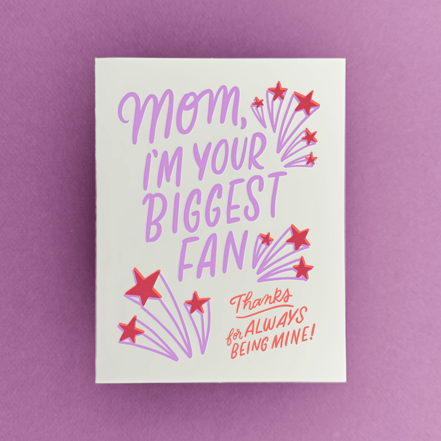 Mom’s Biggest Fan | Fun Letterpress Mother’s Day Card