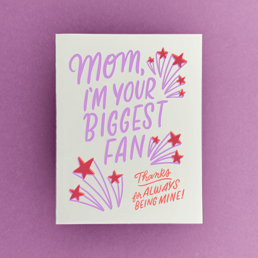 Mom’s Biggest Fan | Fun Letterpress Mother’s Day Card