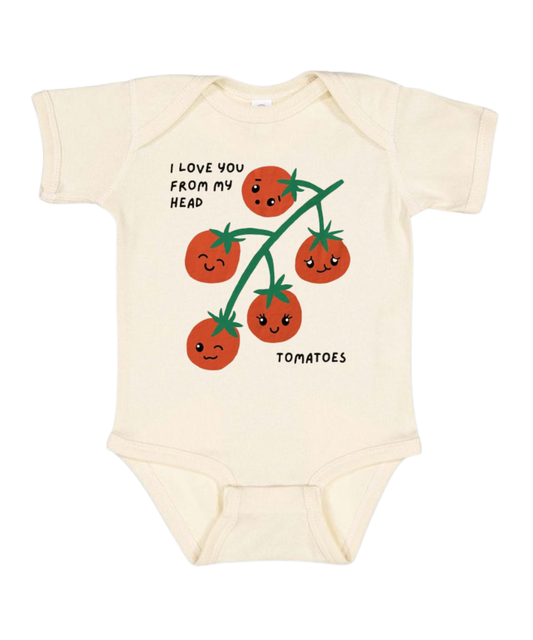 Love You Tomatoes Baby Onesie | New Baby Gift | New Baby Onesie | Baby Garden Onesie: 17-21lbs