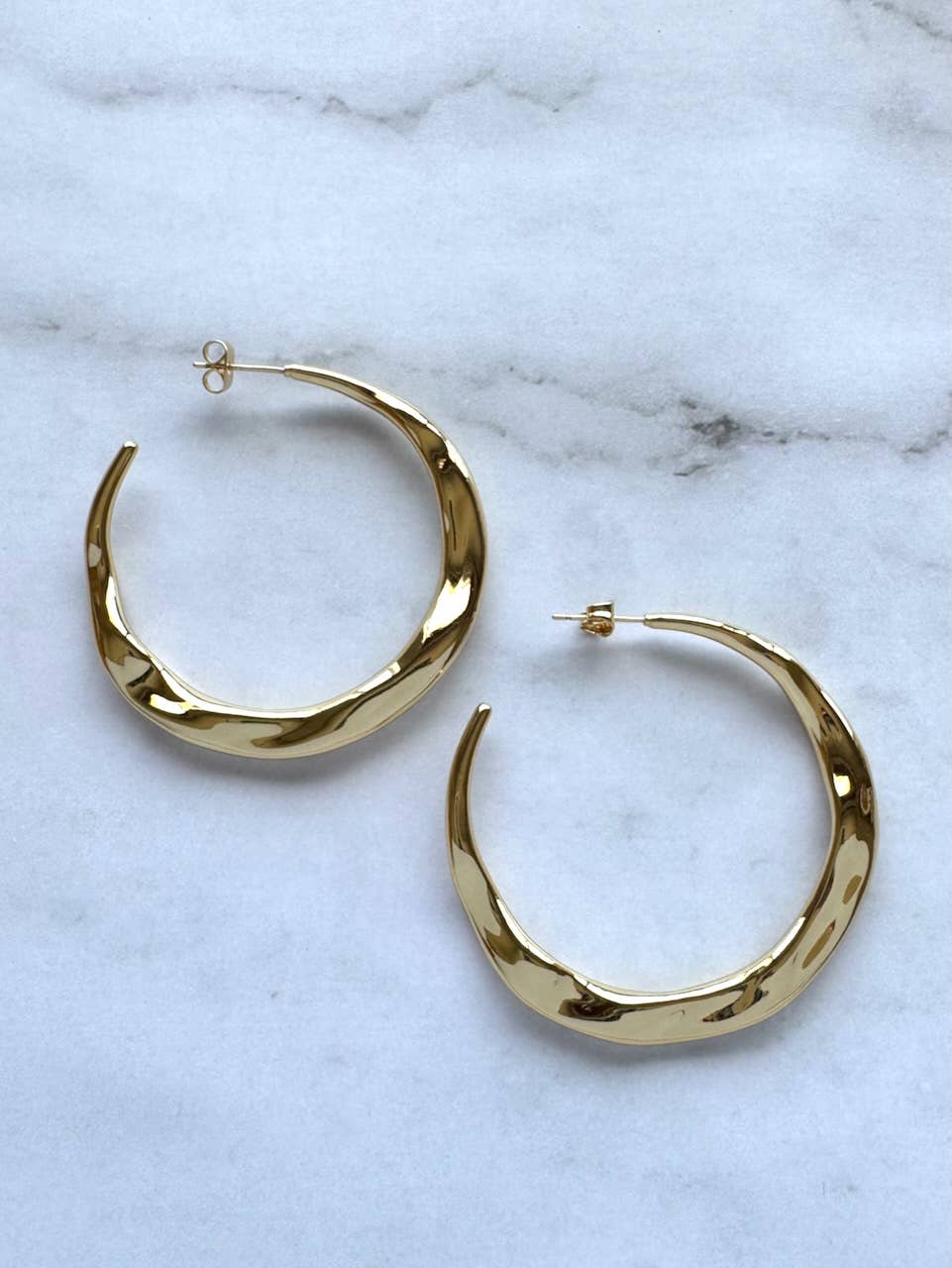 Soleil Gold Molten Hoops