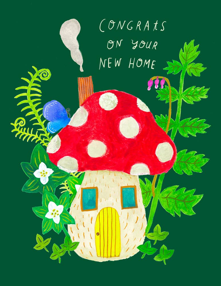 Mushroom House Housewarming Greeting Card
