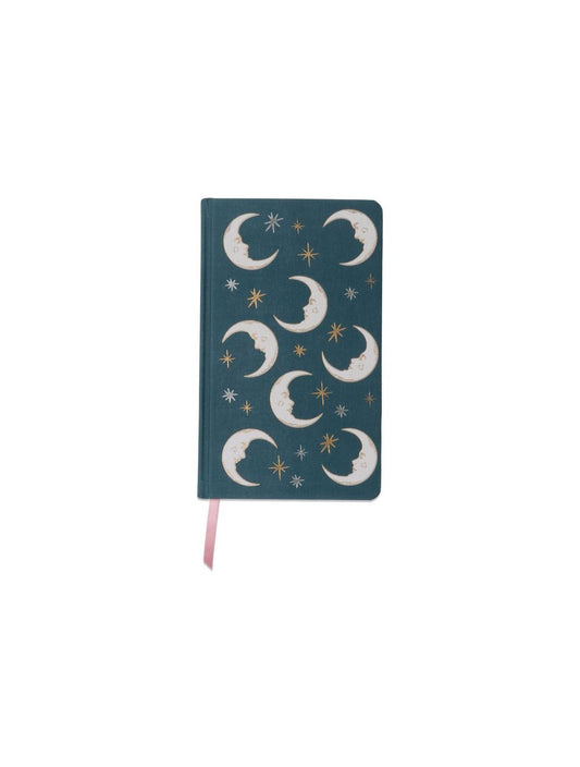 Celestial Bookcloth Journal | Teal Moon