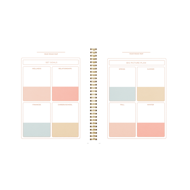 Small Undated Perpetual Planner | Rainbow Flow