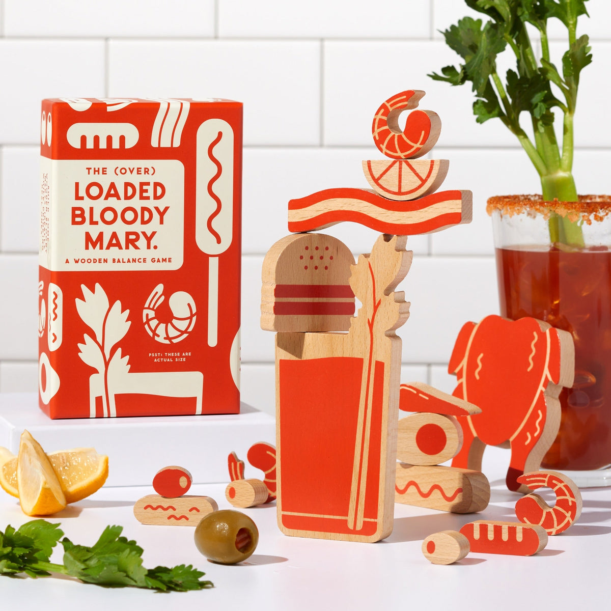 The (Over) Loaded Bloody Mary Wooden Balance Game