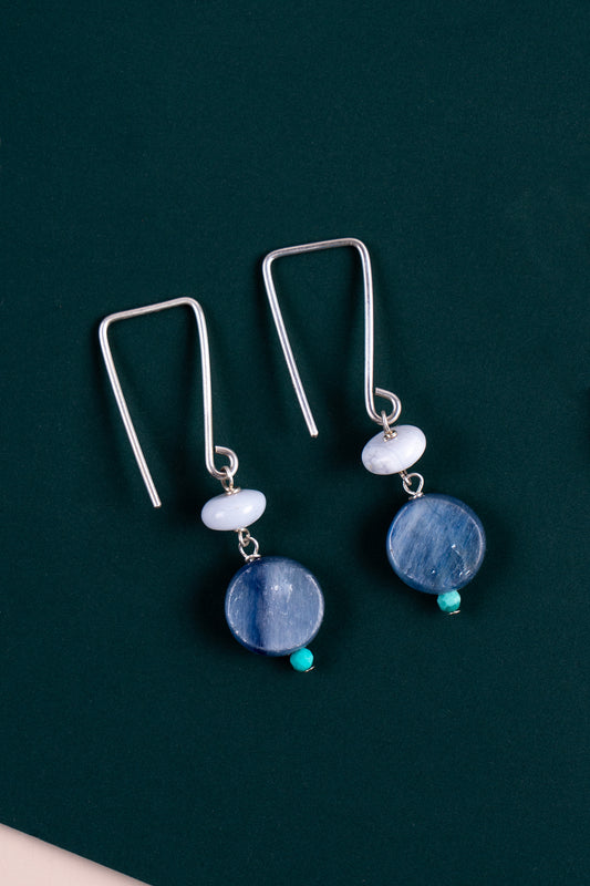 Blue Geometric Earrings | SS