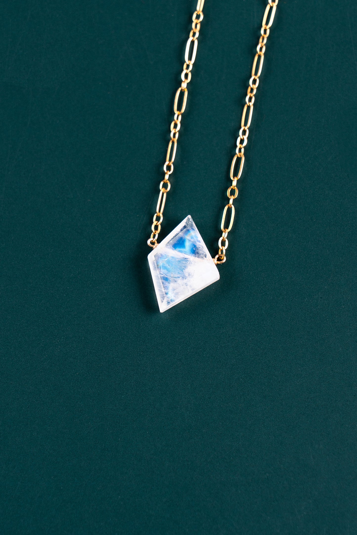 Geometric Moonstone Necklace