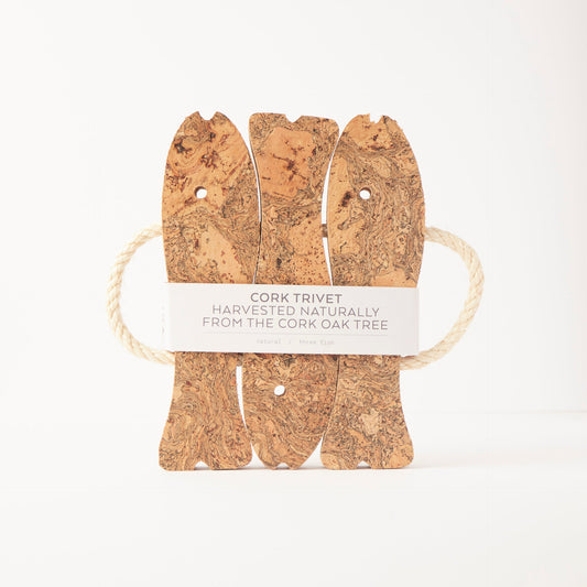 Natural Cork 3 Fish Trivet