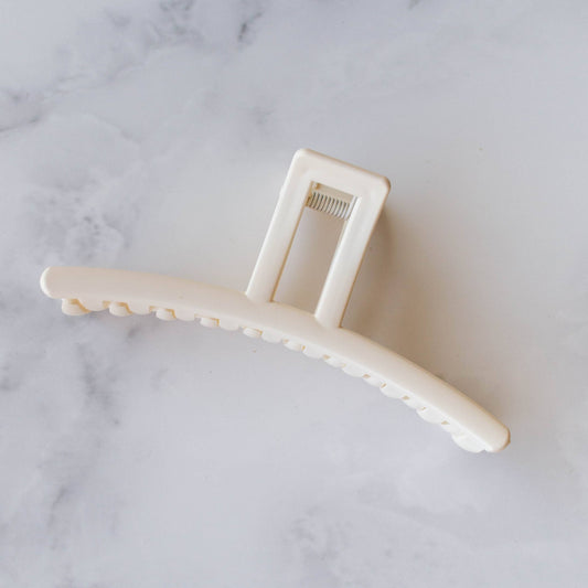 Matte Ader Hair Claw Clip: Ivory