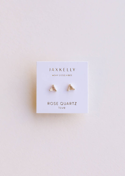 Mini Energy Gem Rose Quartz Earring