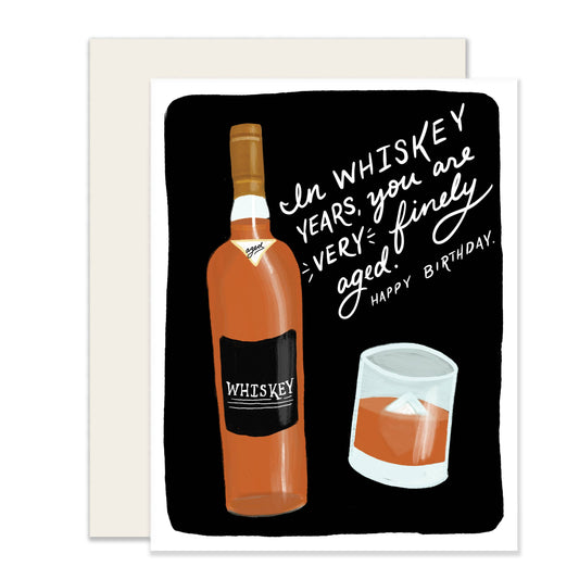 Whiskey Years | Aged Like A Fine Whiskey Birthday Card