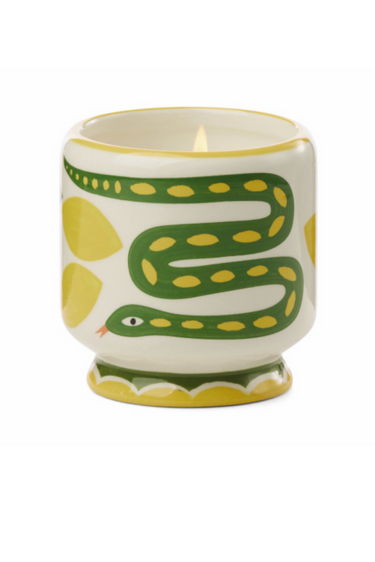 Paddywax 8 oz A Dopo Handpainted Snake Lemongrass Candle